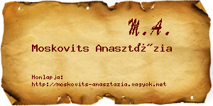 Moskovits Anasztázia névjegykártya